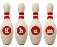 Kham bowling-pin logo