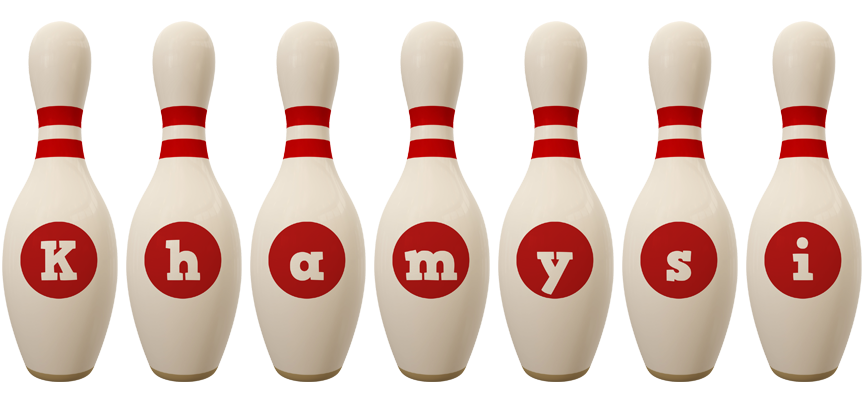 Khamysi bowling-pin logo