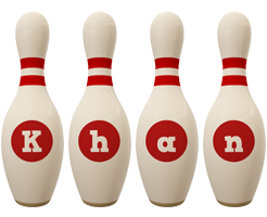 Khan bowling-pin logo