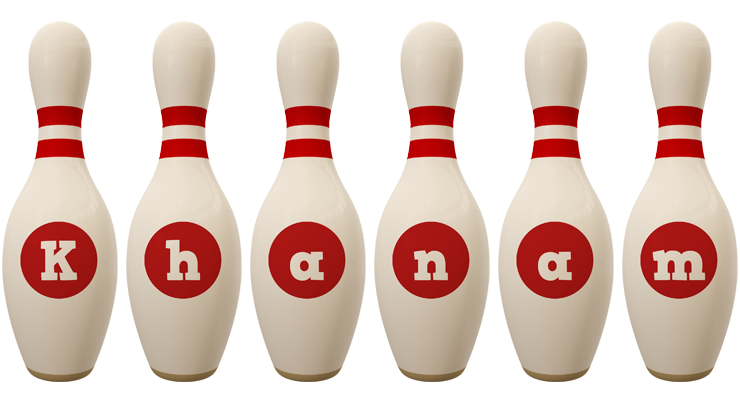 Khanam bowling-pin logo