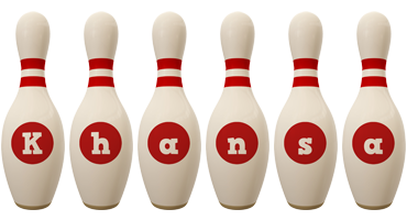 Khansa bowling-pin logo