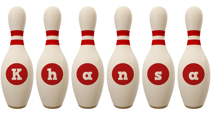 Khansa bowling-pin logo