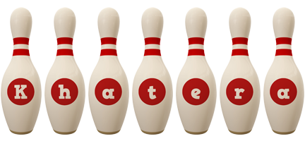 Khatera bowling-pin logo