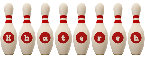 Khatereh bowling-pin logo