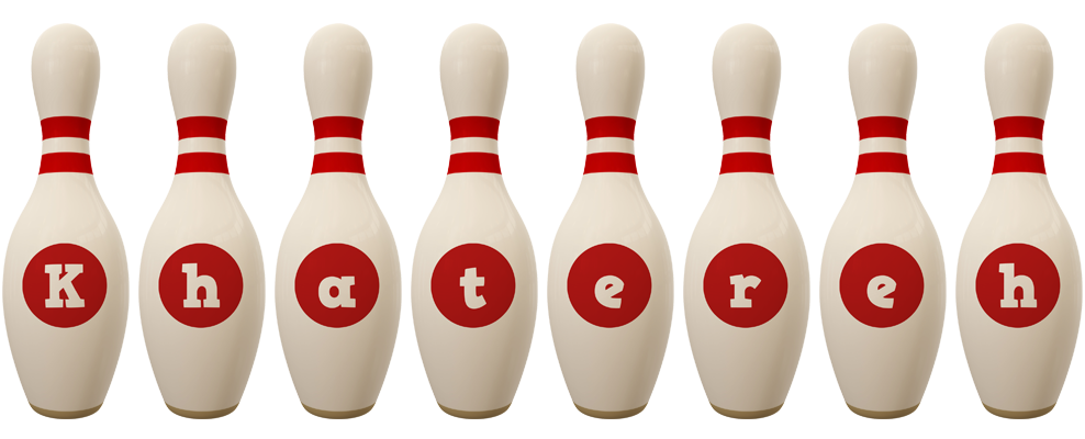 Khatereh bowling-pin logo