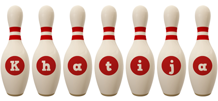 Khatija bowling-pin logo