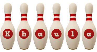 Khaula bowling-pin logo