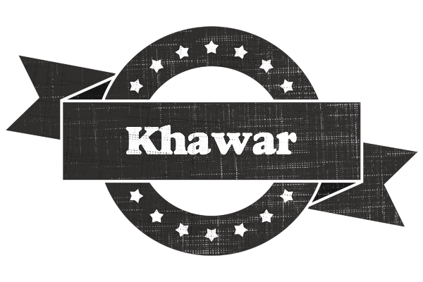 Khawar grunge logo