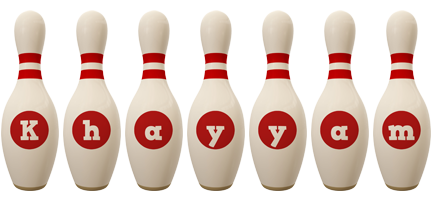 Khayyam bowling-pin logo