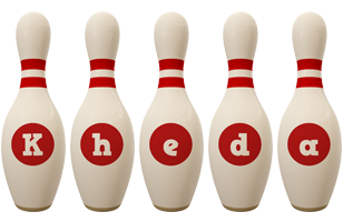 Kheda bowling-pin logo