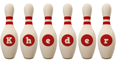 Kheder bowling-pin logo