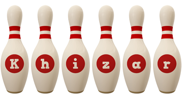 Khizar bowling-pin logo