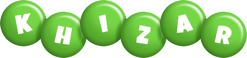 Khizar candy-green logo