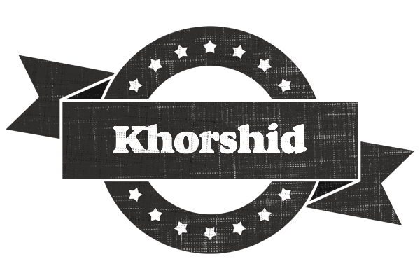Khorshid grunge logo