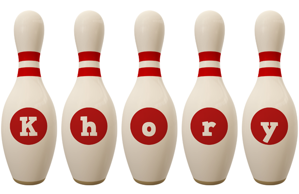 Khory bowling-pin logo