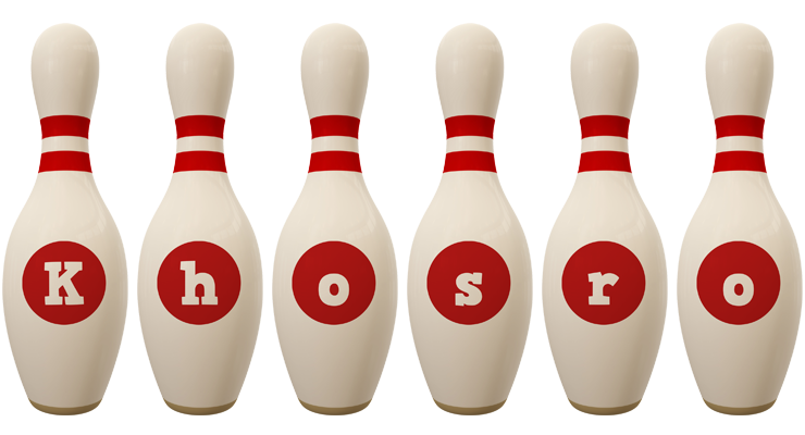 Khosro bowling-pin logo