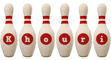 Khouri bowling-pin logo