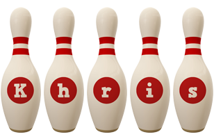 Khris bowling-pin logo