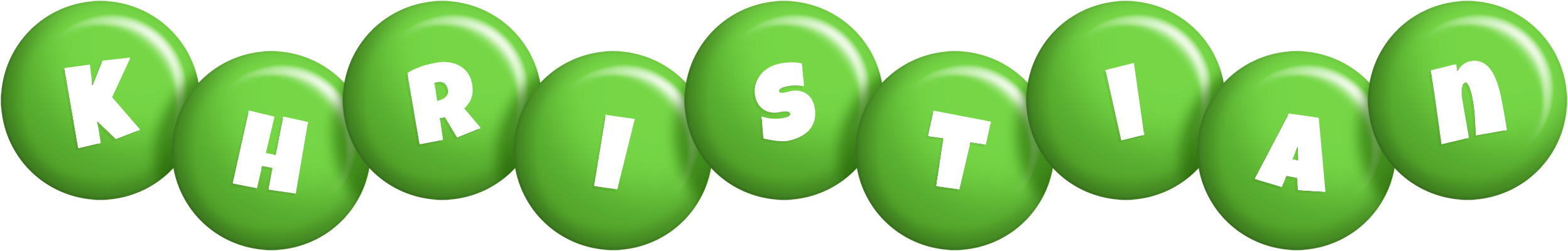Khristian candy-green logo