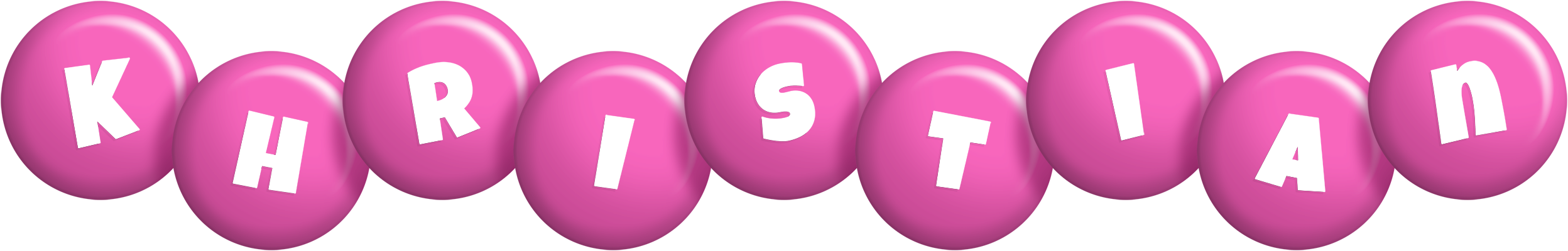 Khristian candy-pink logo