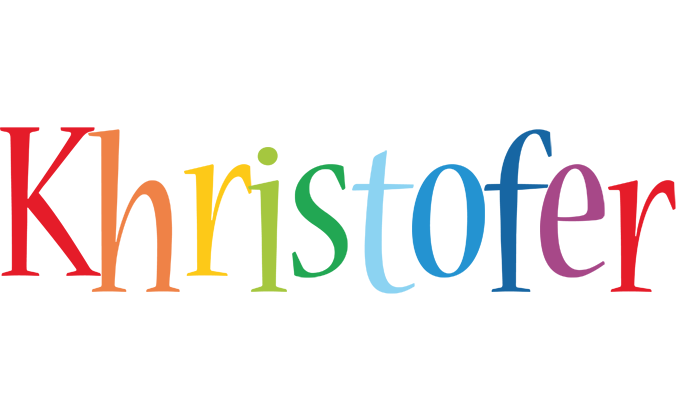 Khristofer birthday logo