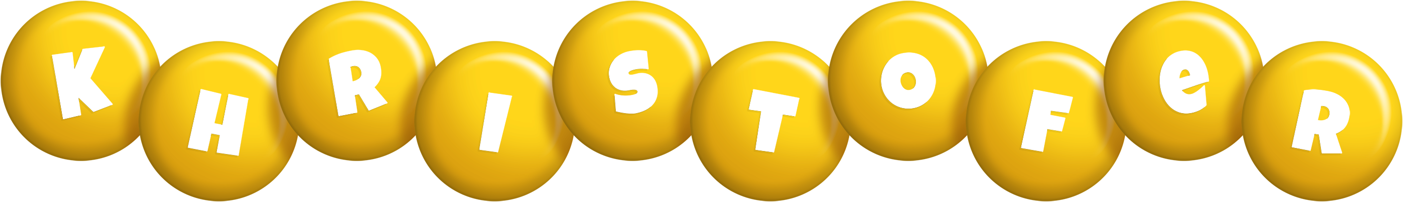 Khristofer candy-yellow logo