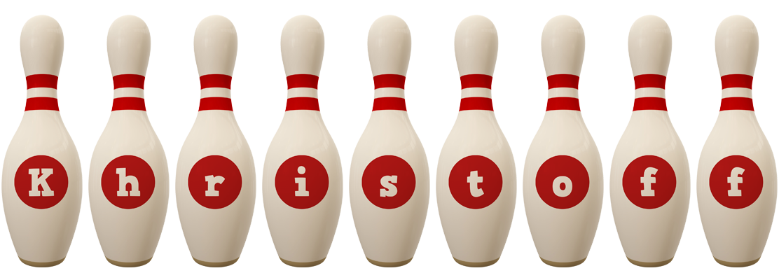 Khristoff bowling-pin logo