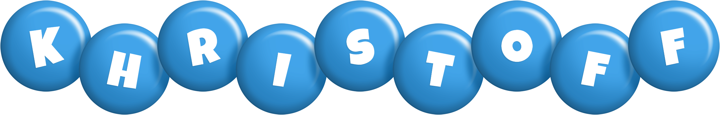Khristoff candy-blue logo