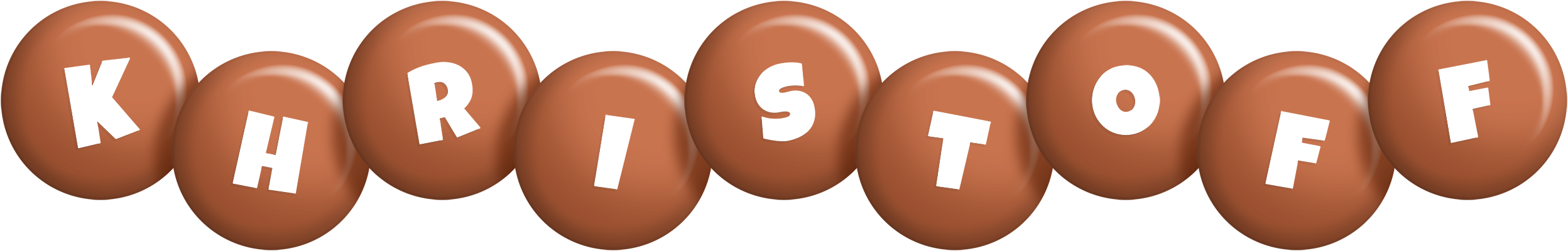 Khristoff candy-brown logo