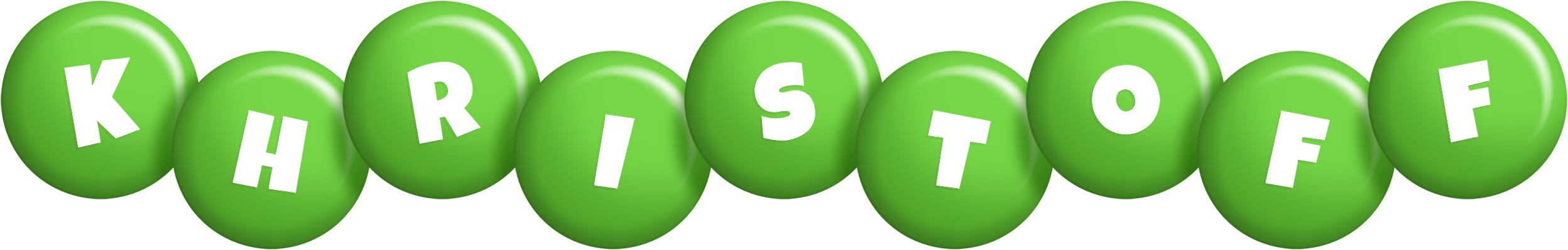 Khristoff candy-green logo