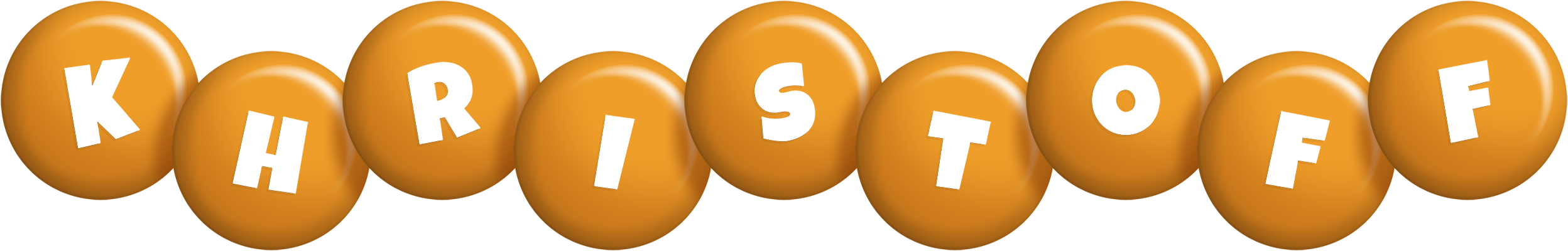 Khristoff candy-orange logo