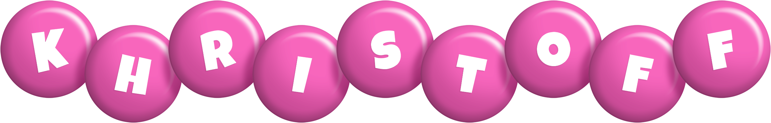 Khristoff candy-pink logo