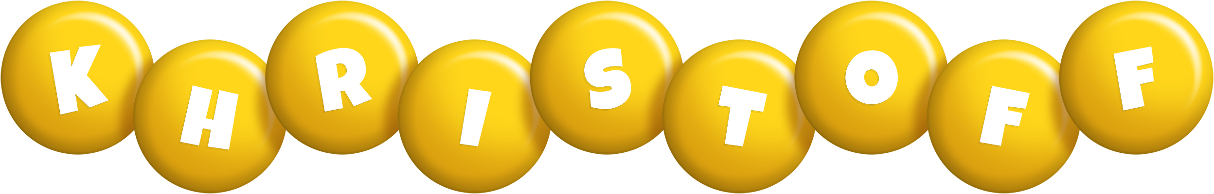 Khristoff candy-yellow logo