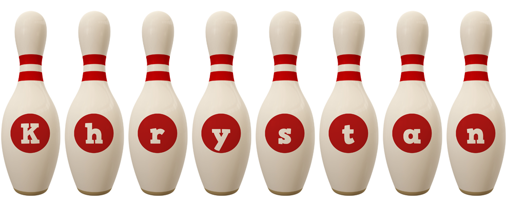 Khrystan bowling-pin logo