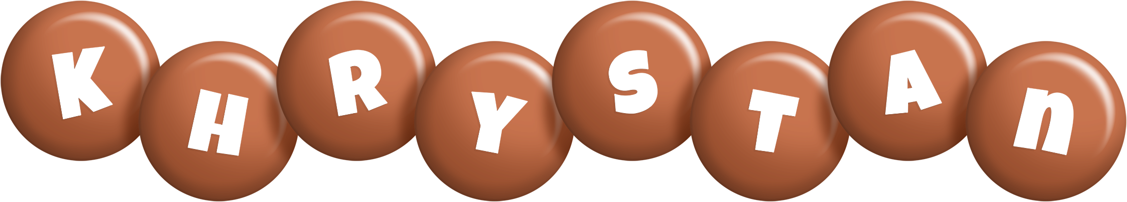 Khrystan candy-brown logo