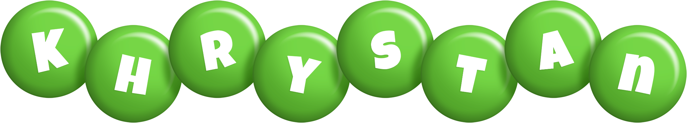 Khrystan candy-green logo