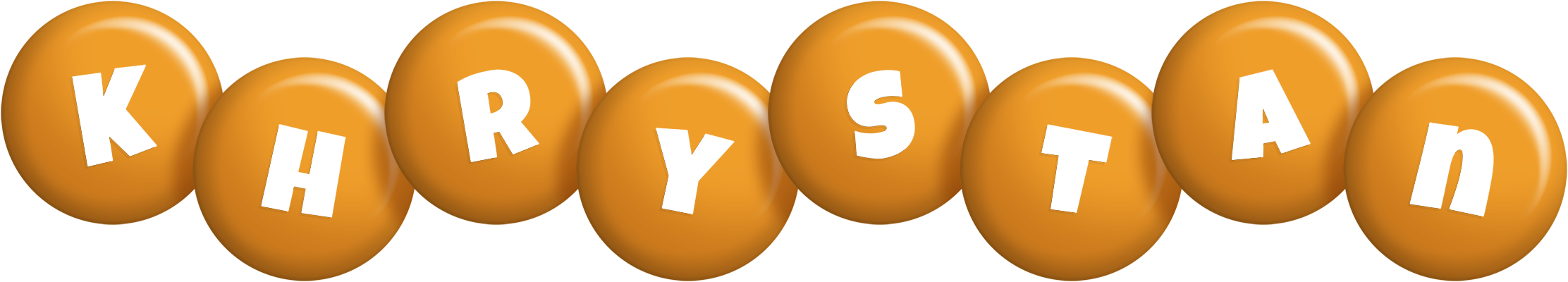 Khrystan candy-orange logo