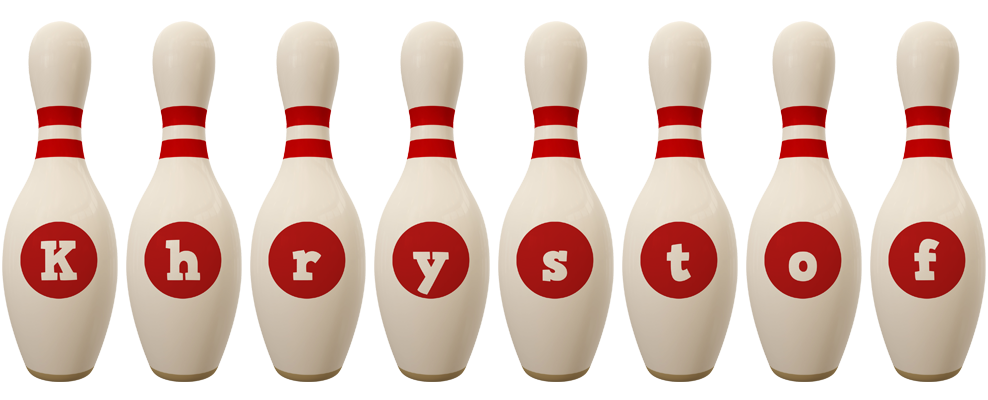 Khrystof bowling-pin logo
