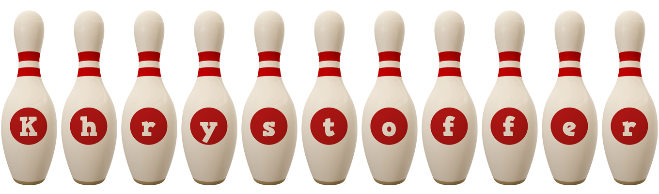 Khrystoffer bowling-pin logo
