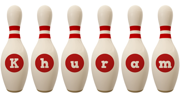 Khuram bowling-pin logo