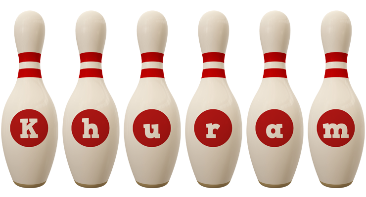 Khuram bowling-pin logo