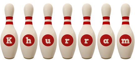 Khurram bowling-pin logo