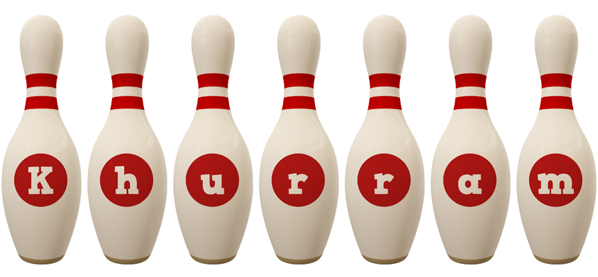 Khurram bowling-pin logo