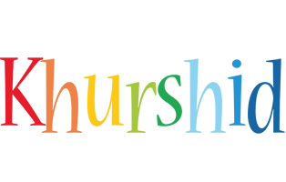 Khurshid birthday logo