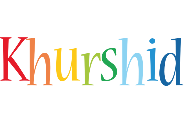 Khurshid birthday logo