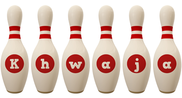 Khwaja bowling-pin logo