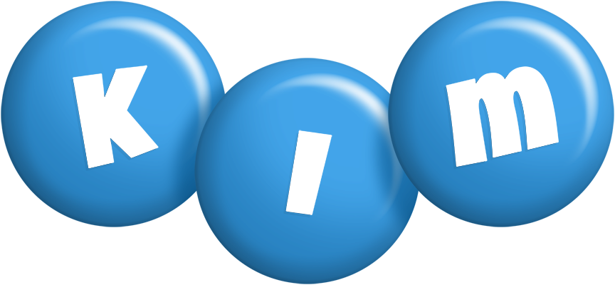 Kim candy-blue logo