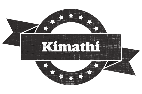 Kimathi grunge logo
