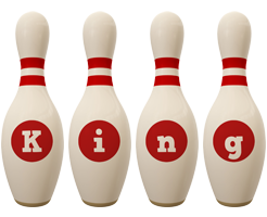 King bowling-pin logo