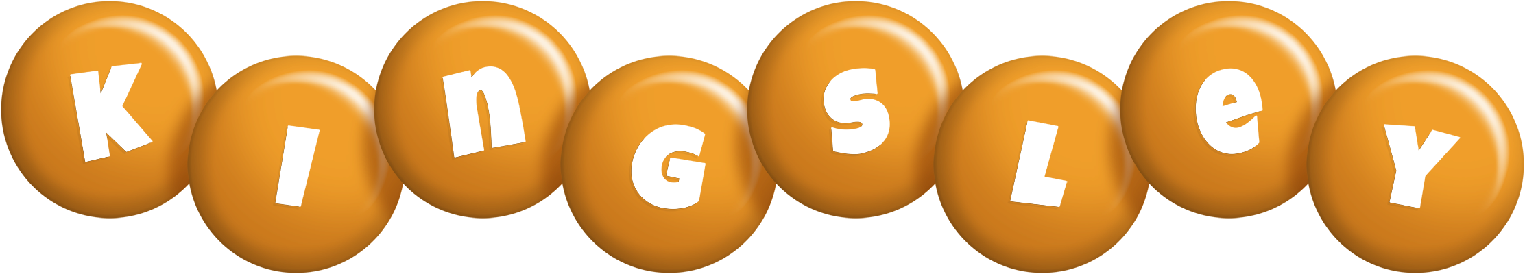 Kingsley candy-orange logo